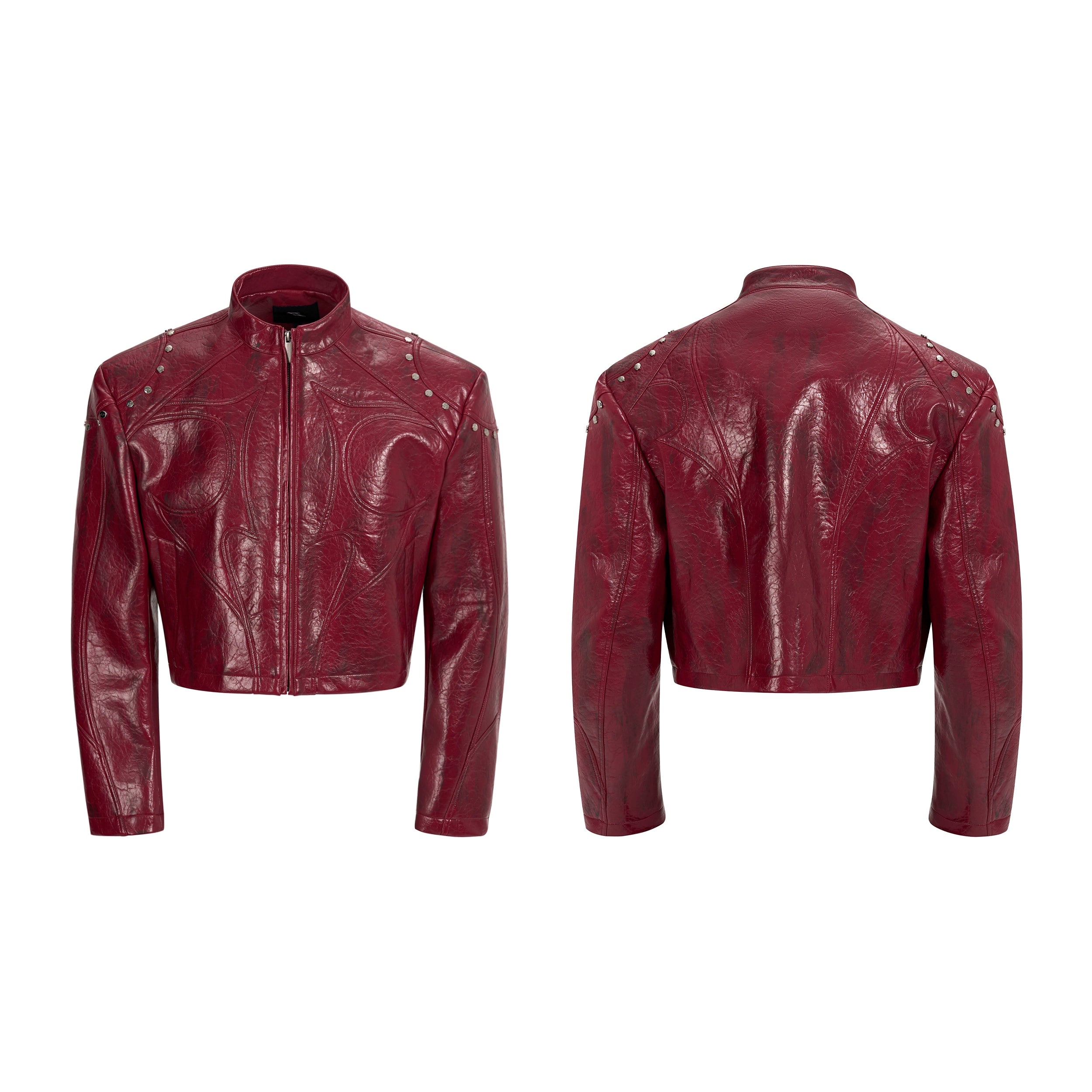 Cropped Sheer Panel Jacket