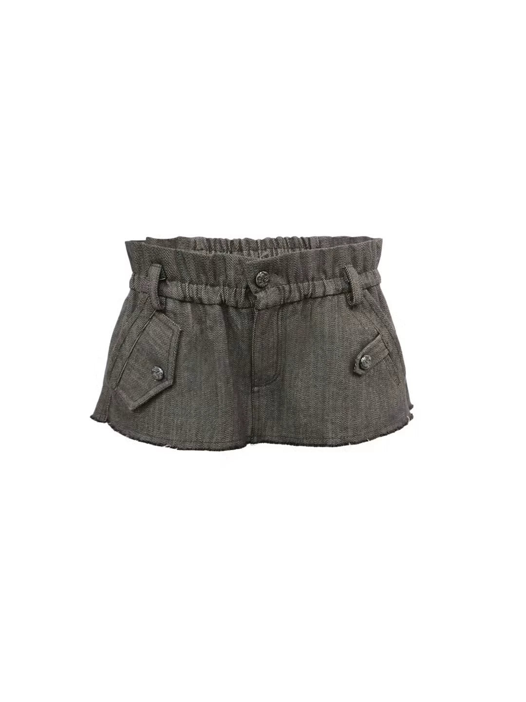 Charcoal Utility Micro Belt Skirt