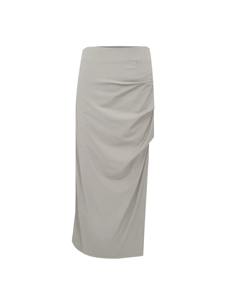 Falda maxi de capas asimétricas
