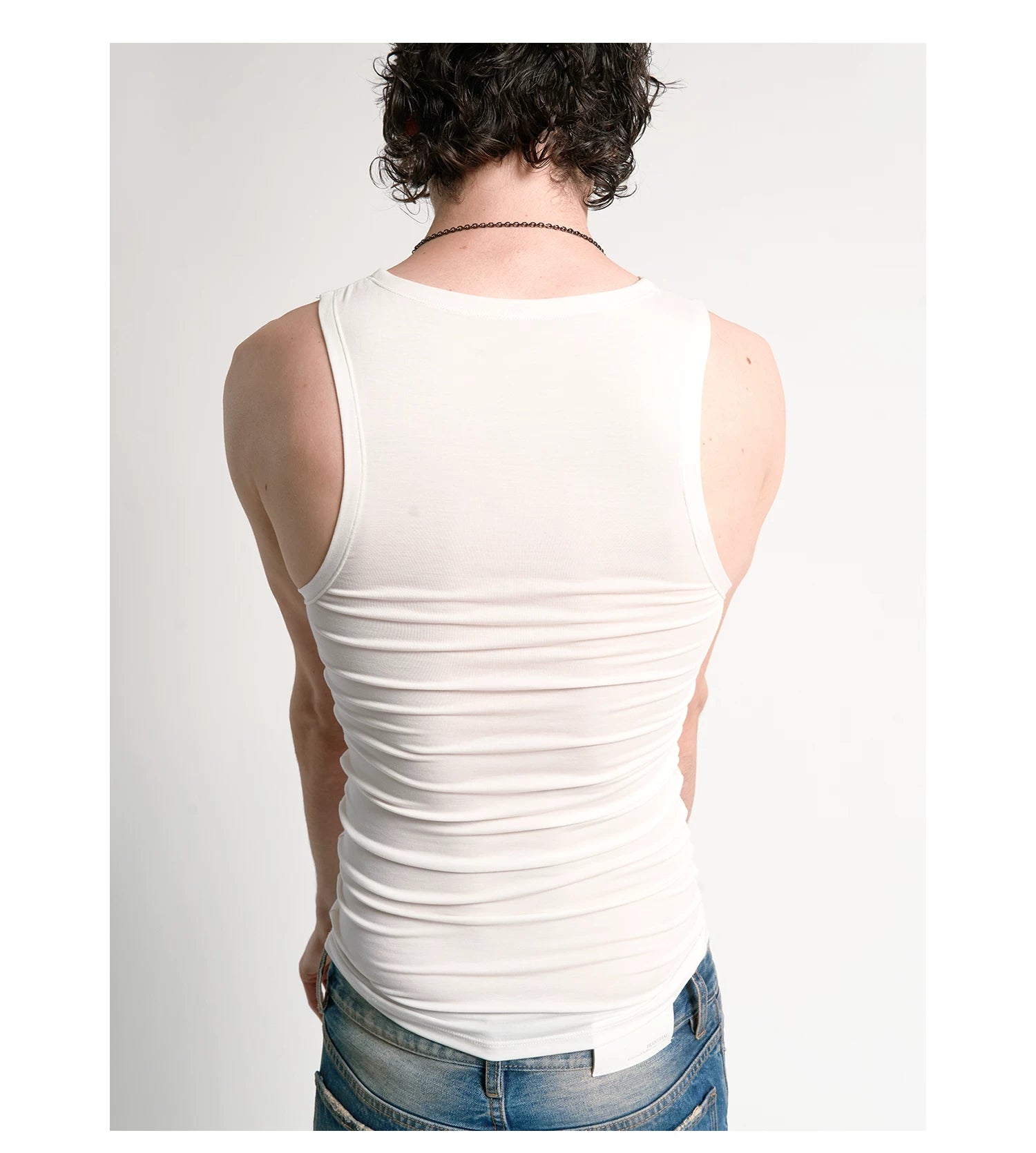 Cross Script Fitted Tank Top