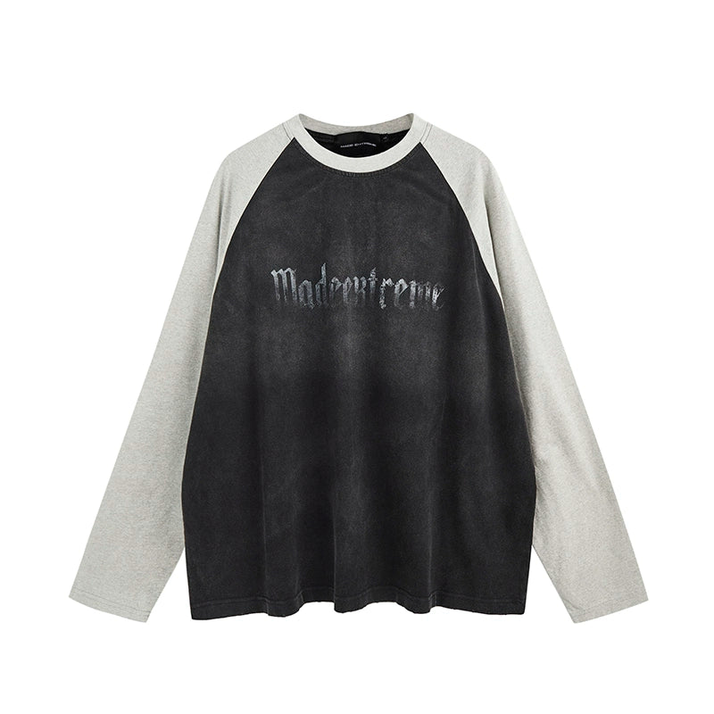 Shadow Panel Contrast Raglan Tee