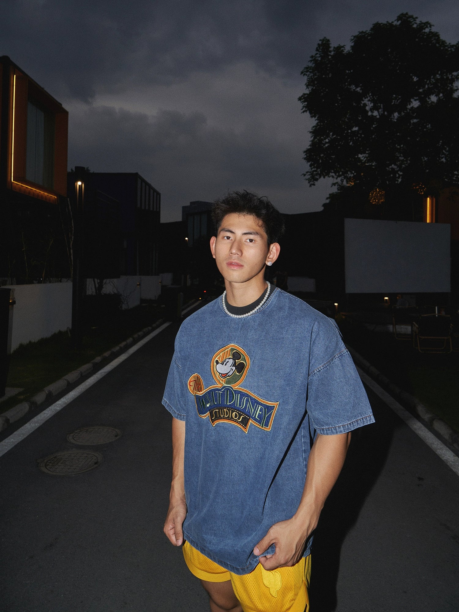 Denim Walt Disney Studios Mickey Mouse T-Shirt