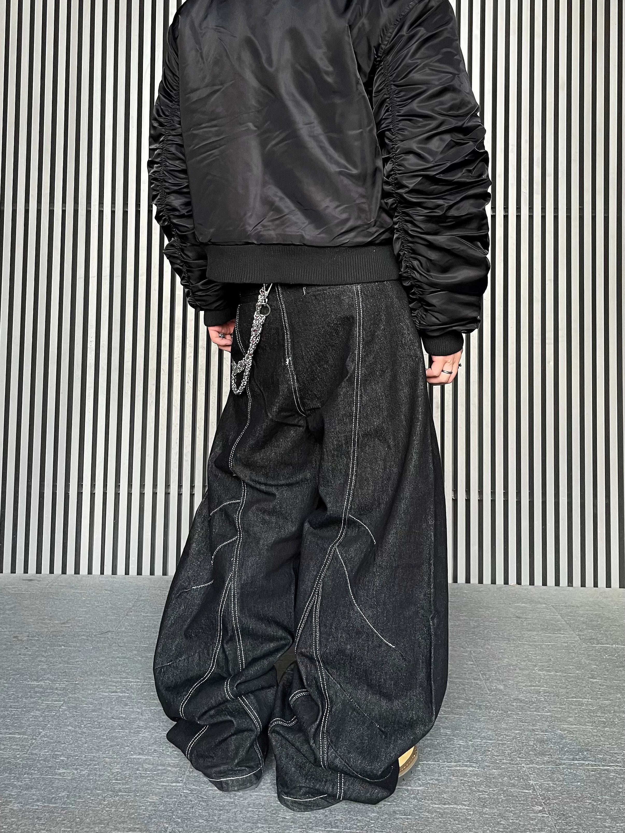 Midnight Arc Wide Leg Jeans