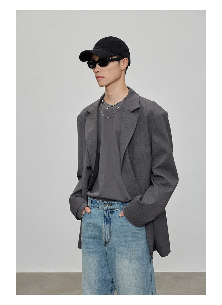 Blazer casual de solapa de solapa de muesca