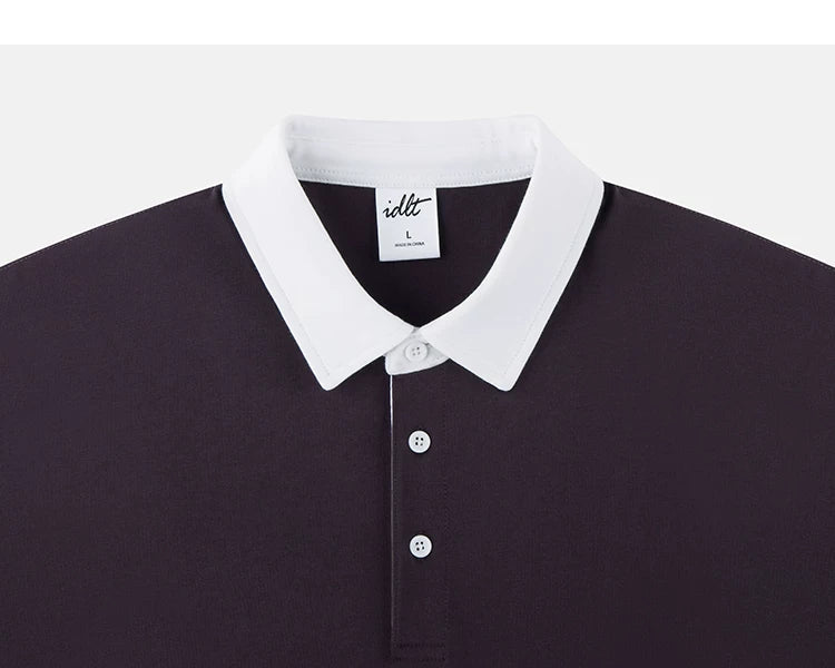 Contrast Crest Knit Polo