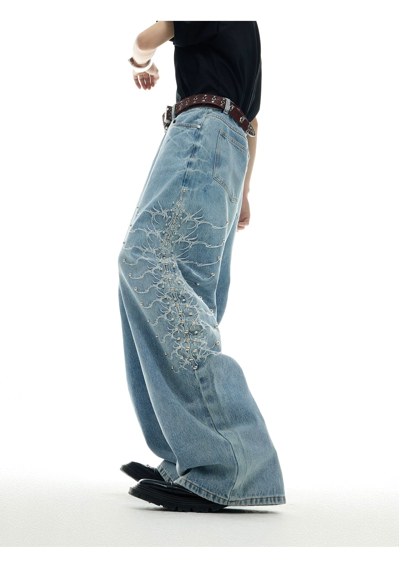 Wide-Leg Baggy Denim Jeans