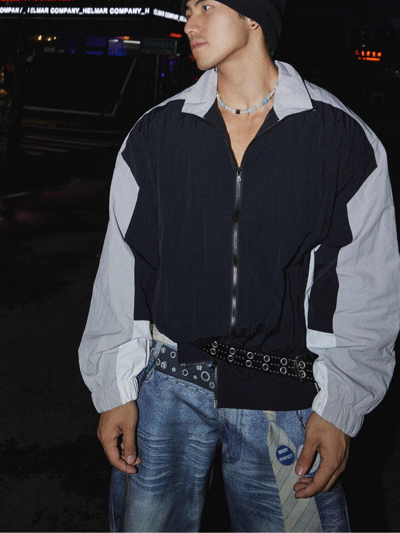 Retro Pastel Windbreaker Jacket