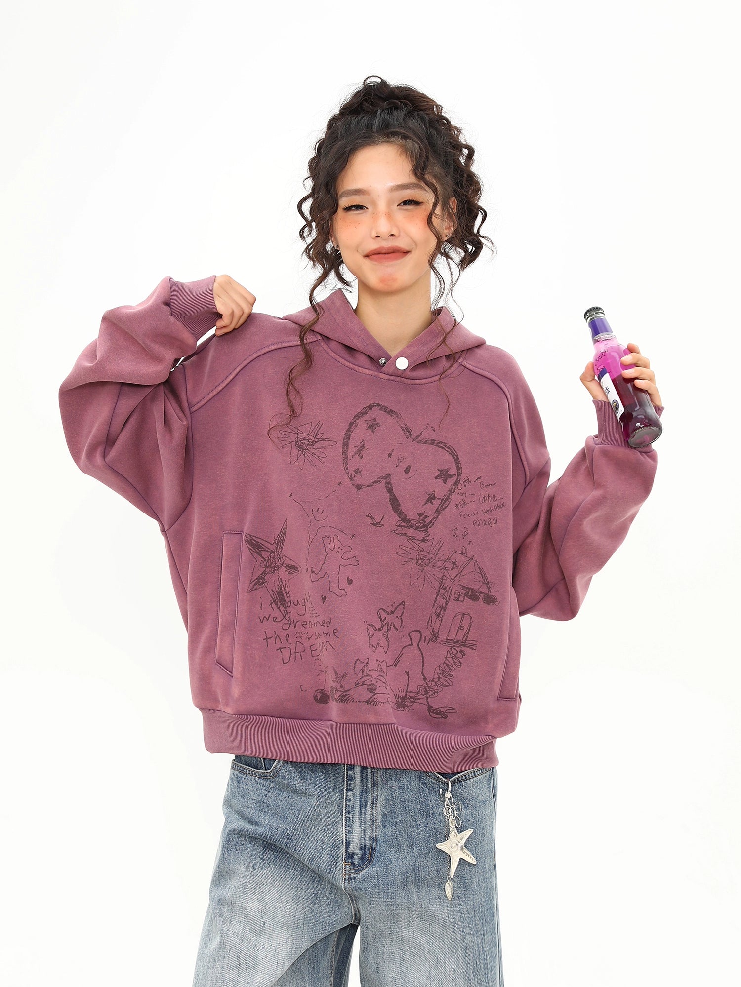 Dream Doodle Grape Hoodie