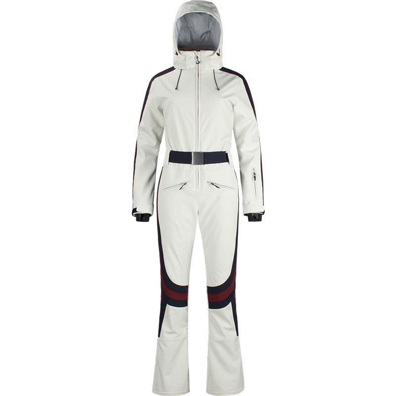 Hooded One-Piece Ski Jumpsuit