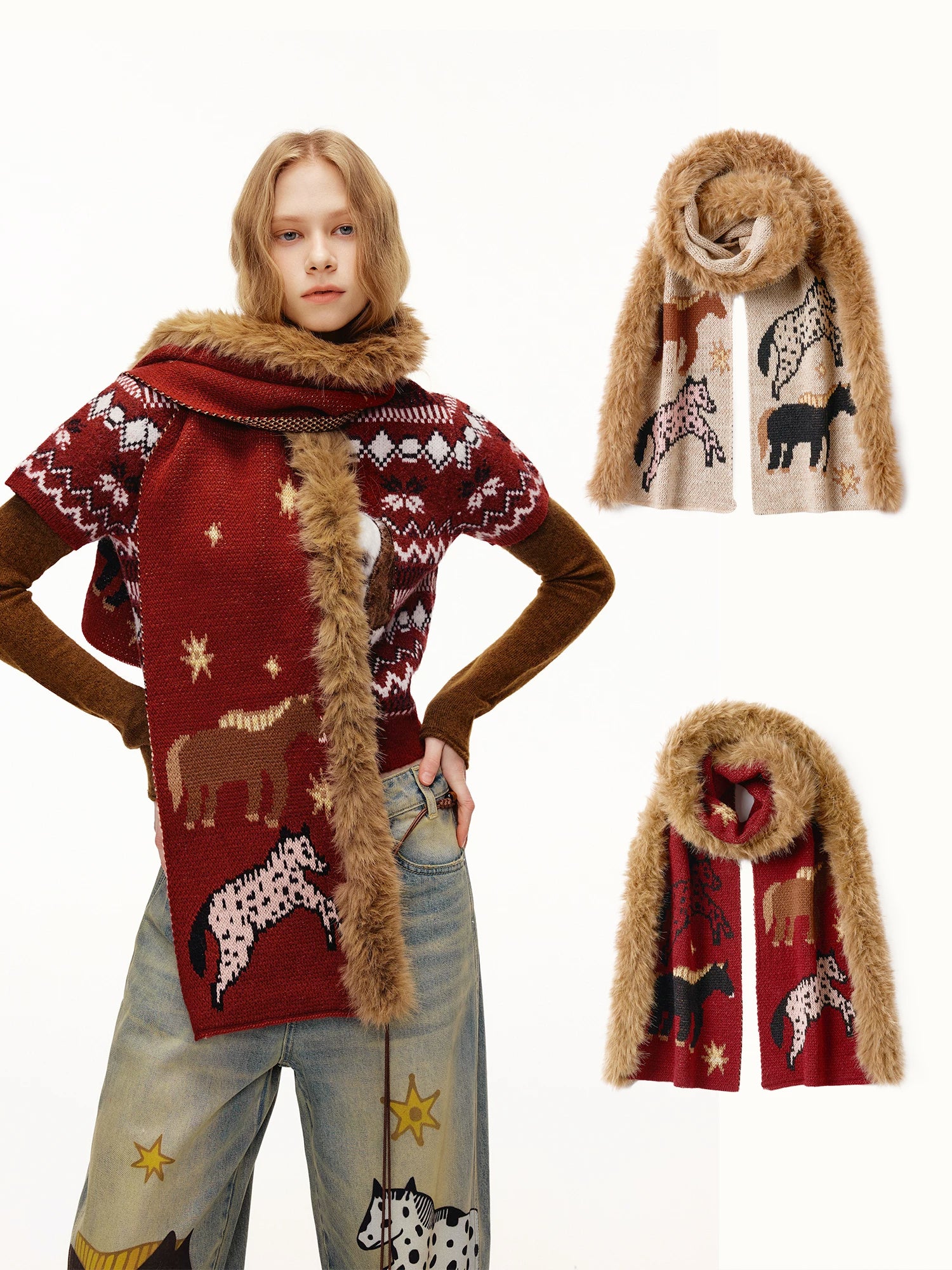 Starlight Pony Meadow Furry Scarf