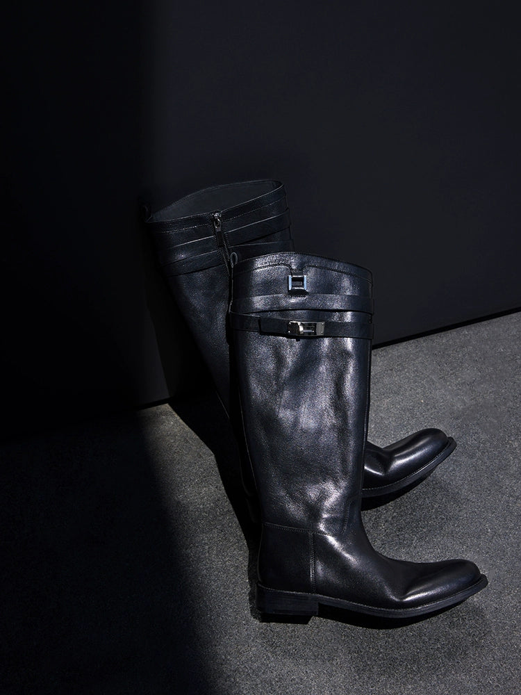 Leather Equestrian Riding Boots