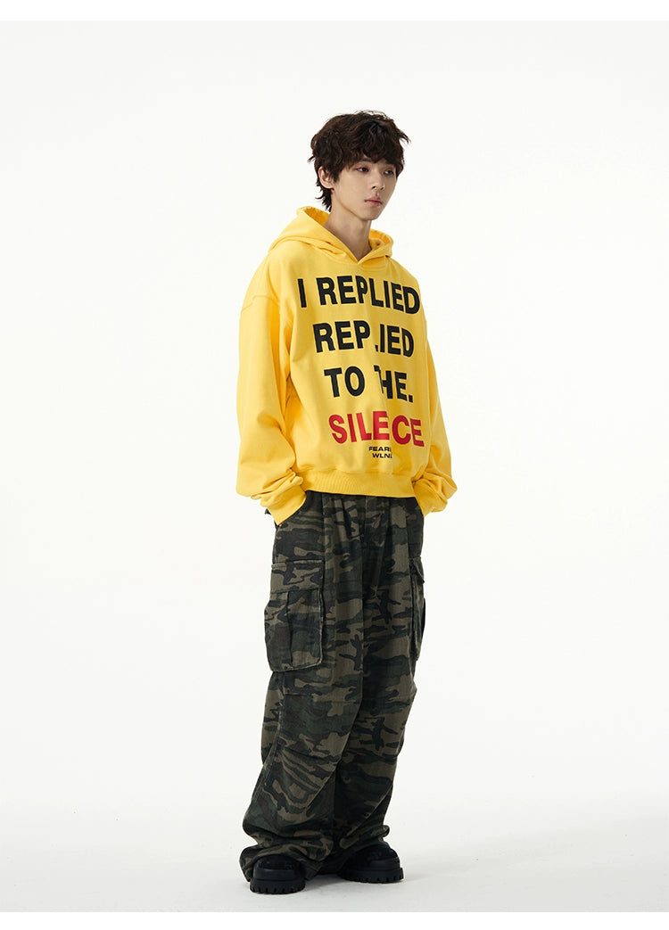 Silence Statement Graphic Hoodie