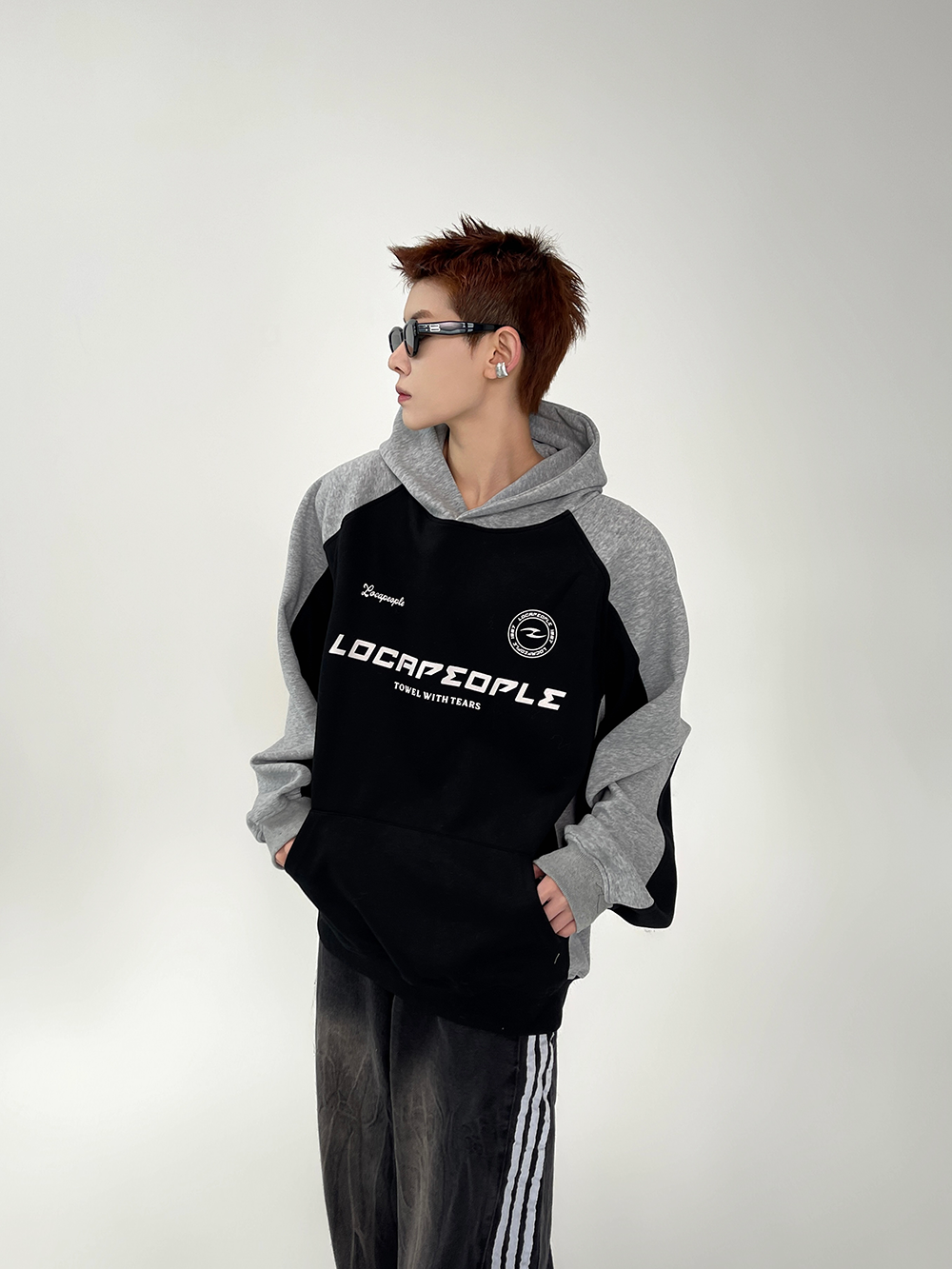 LocaPeople Panel Fleece Hoodie
