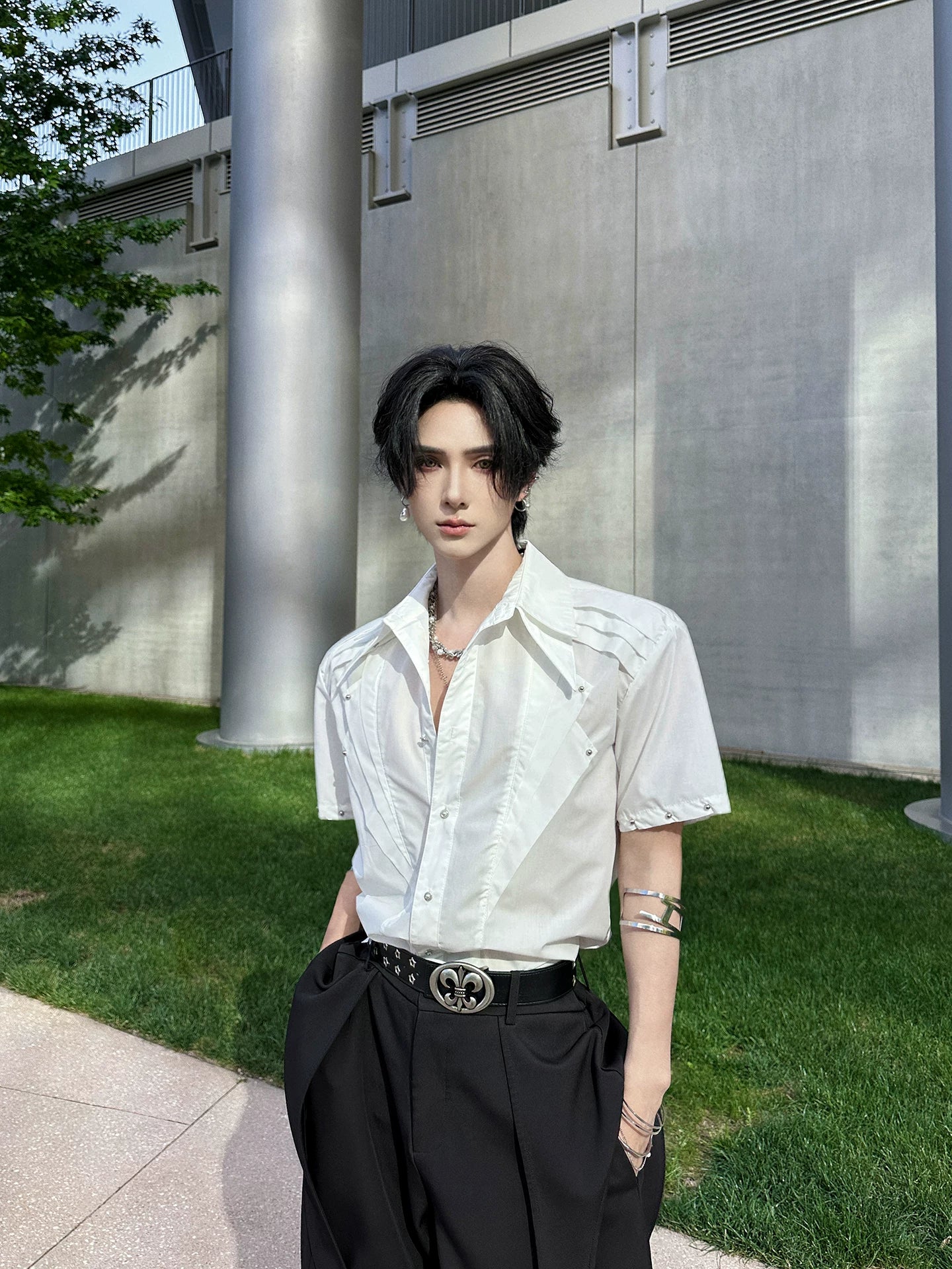 Aurora Spine Paneled Corset Shirt