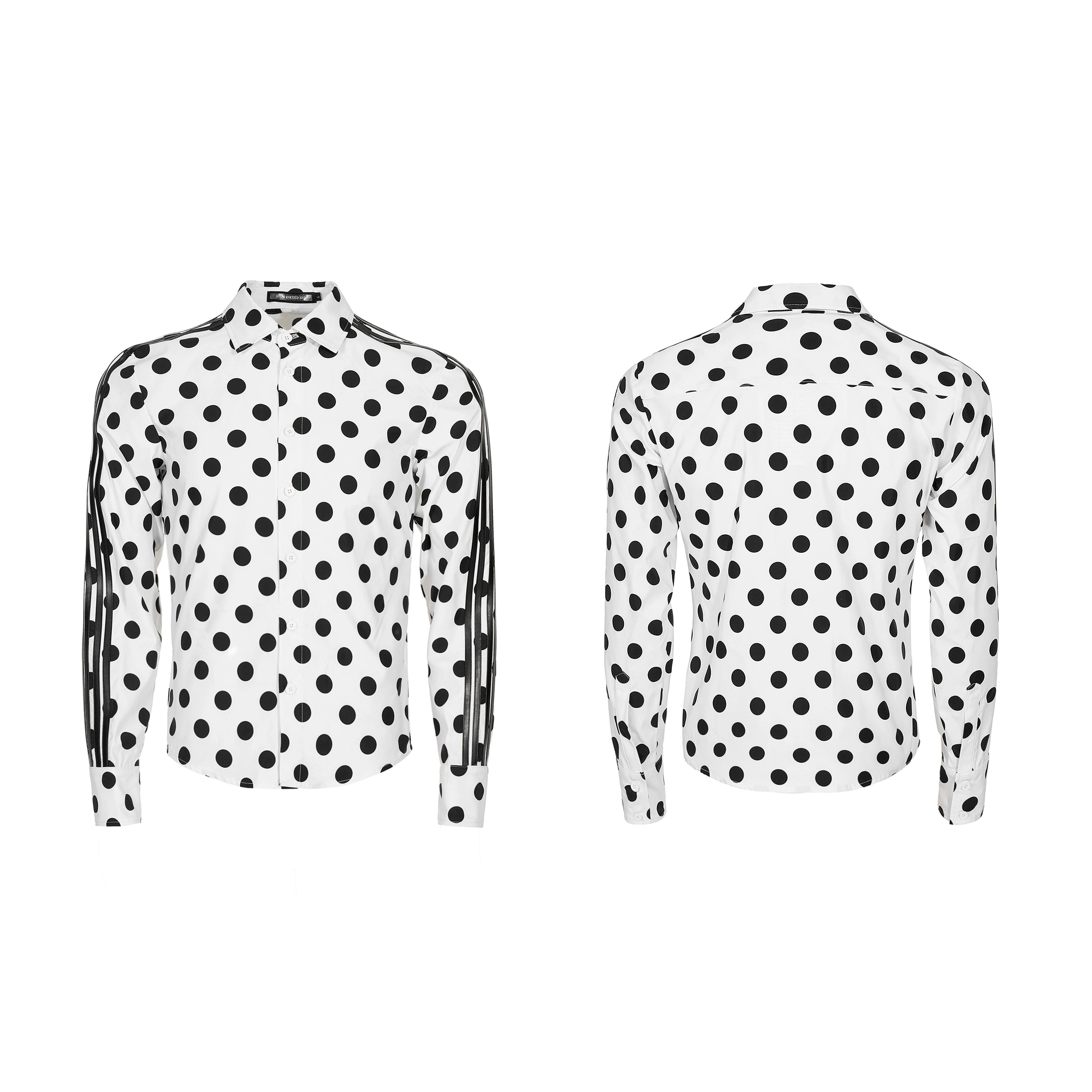 Polka Dot Track Stripe Shirt