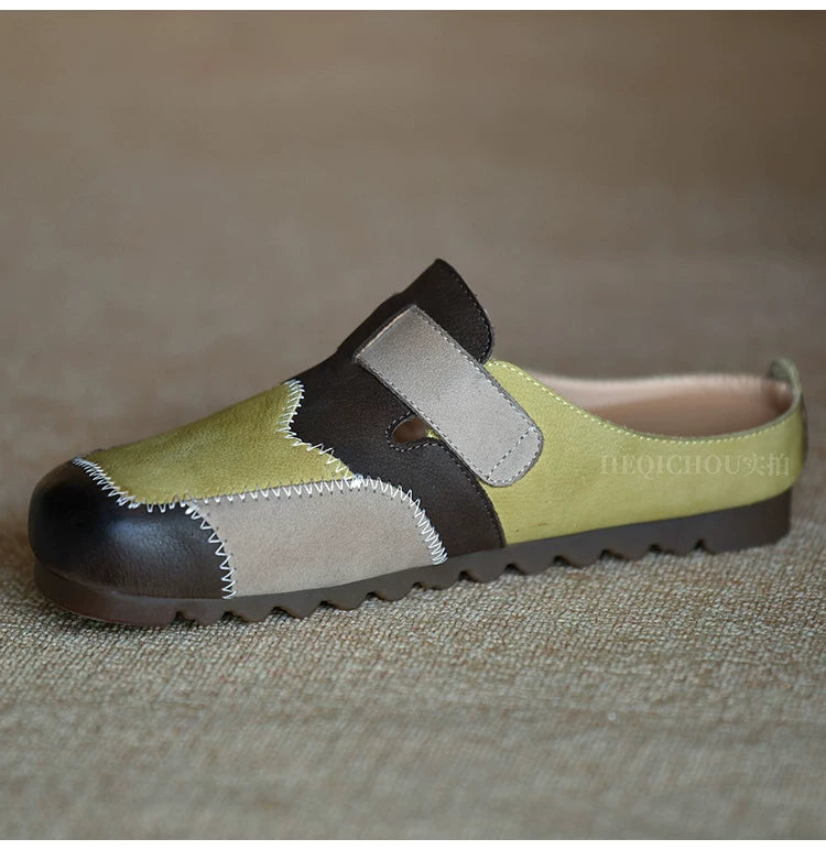 Maribel Patchwork Mary Jane Flats