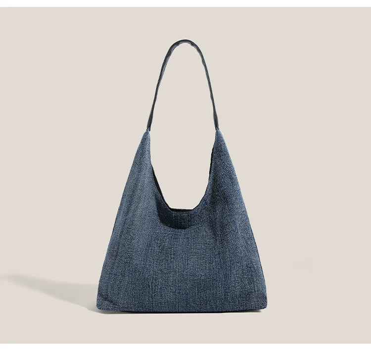 Indigo Linen City Hobo
