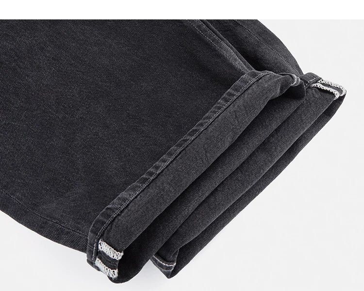 Coal Fade Wide-Leg Denim Pants