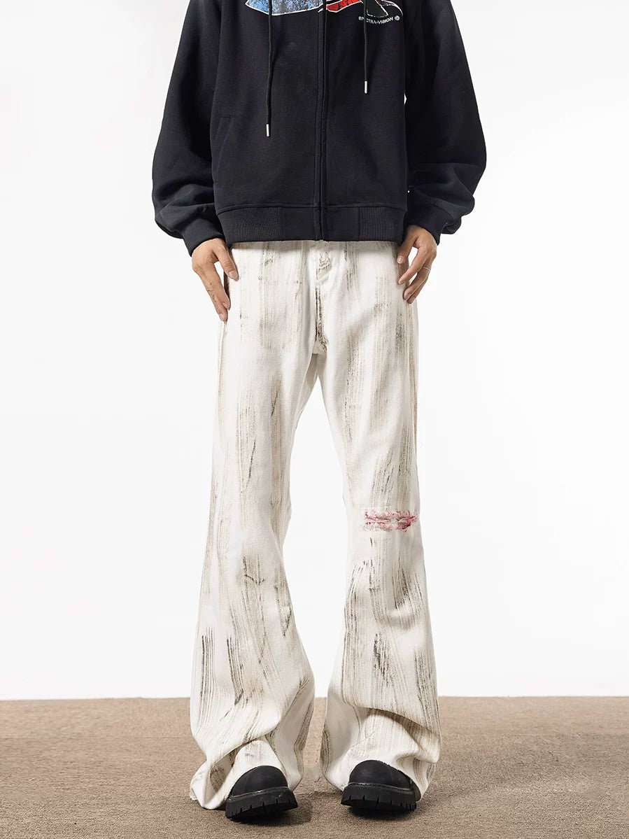 Lunar Brushstroke Wide-Leg Jeans