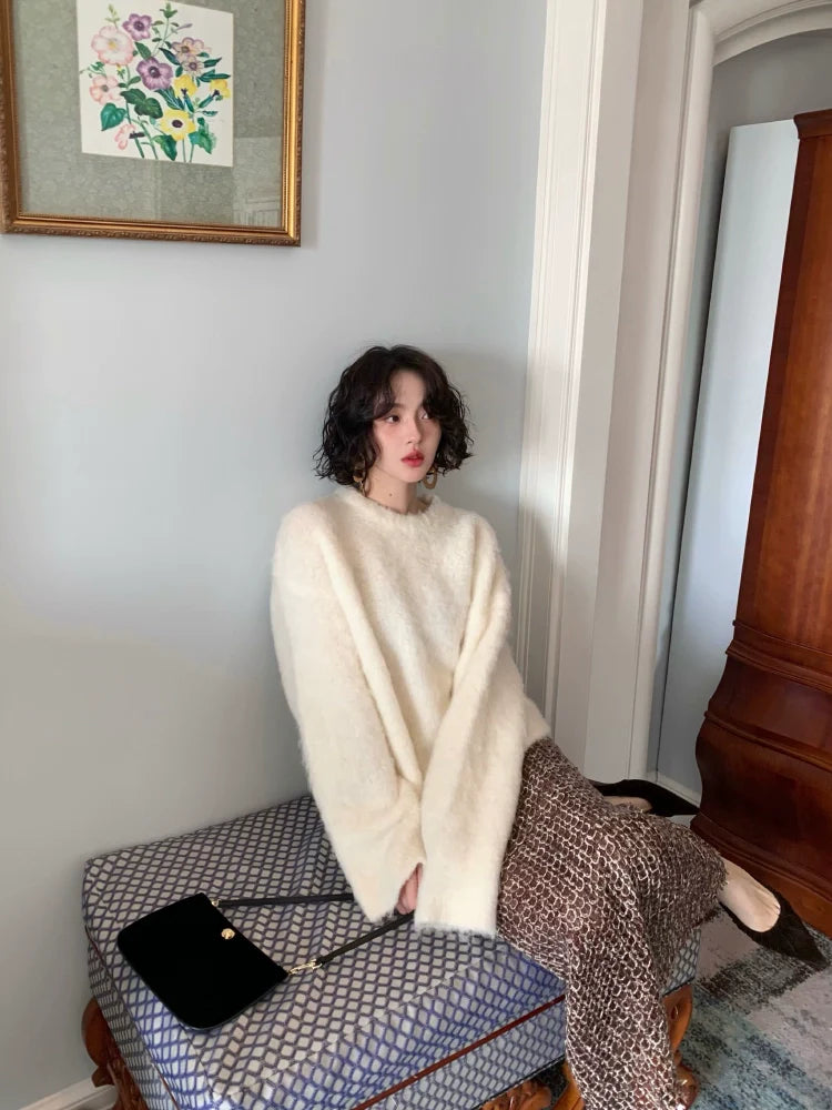 Snow Fluffy Oversized Knit Sweater