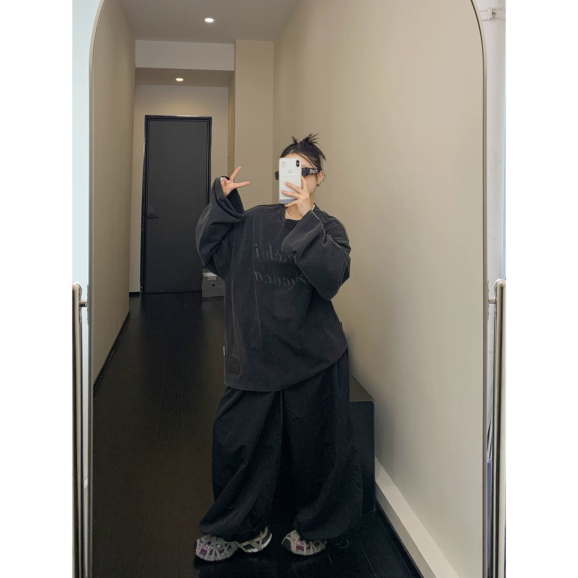 Midnight Script Fleece Crewneck Sweater