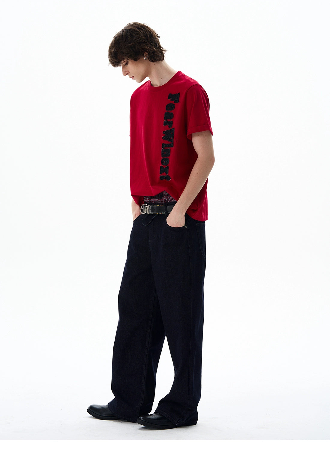 Fuzzy Script Vertical Tee