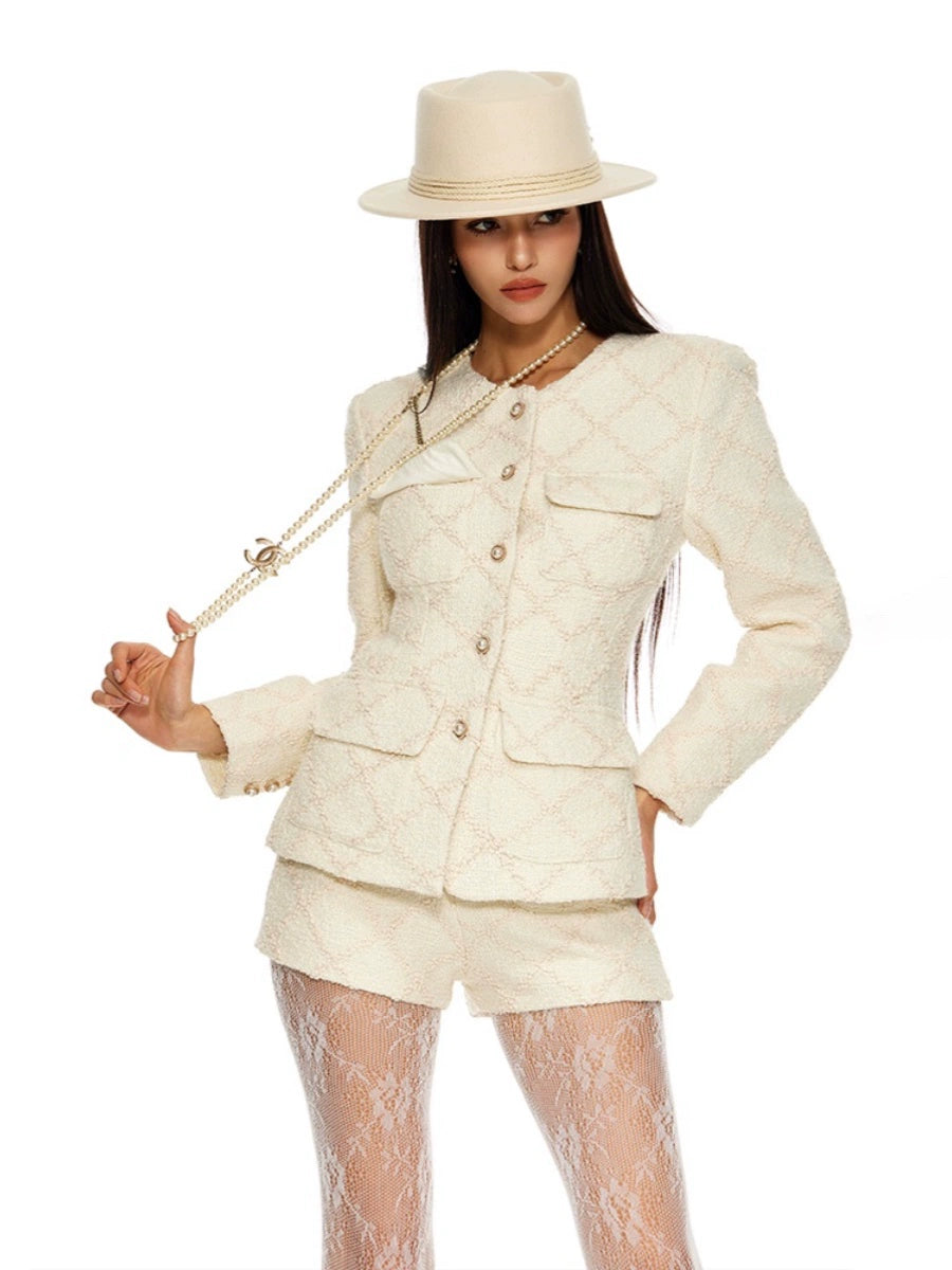 Elegant White Suit Set - chiclara