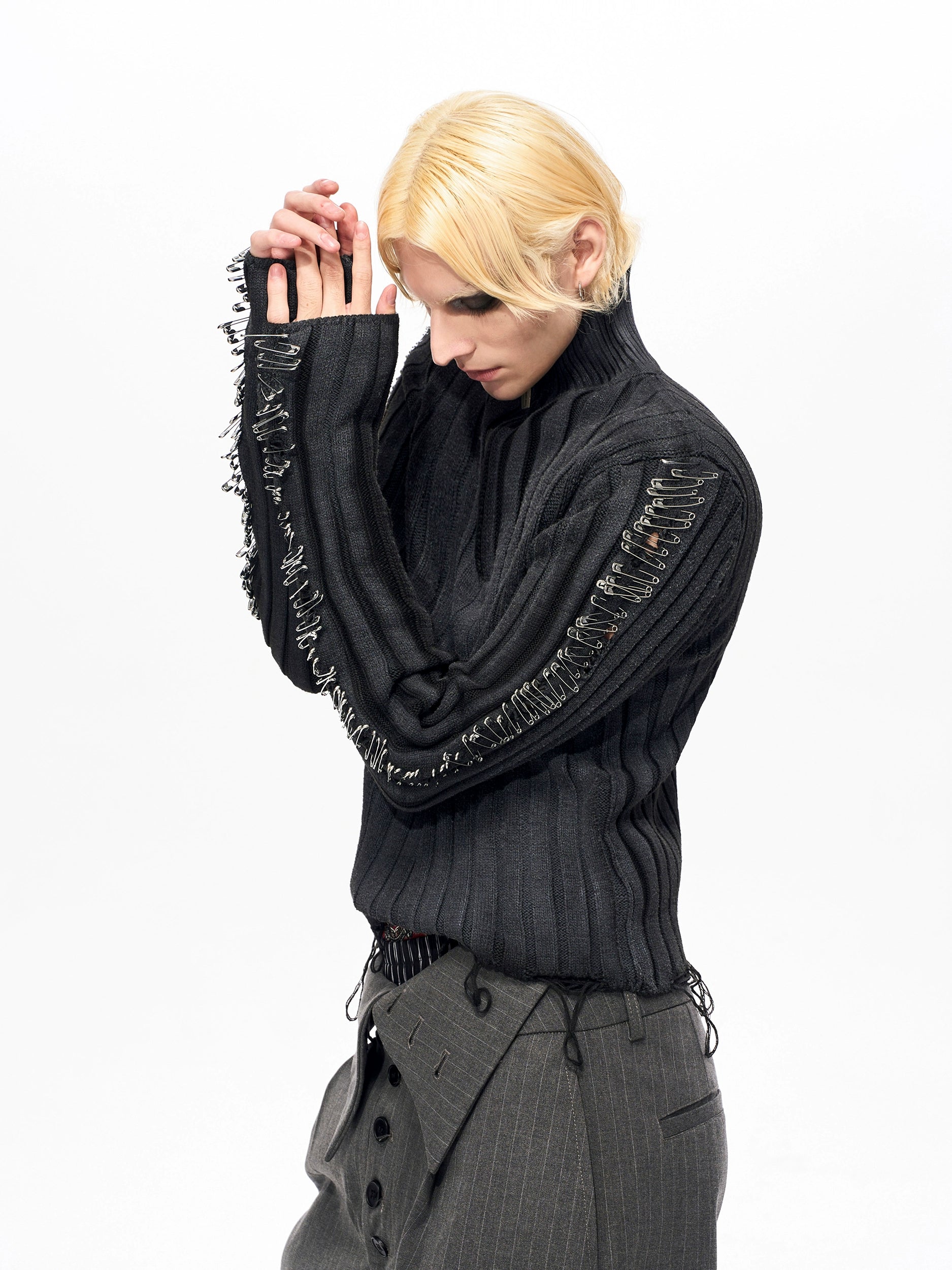 Steel Thorn Hooded Knit Sweater