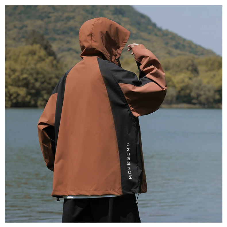 Colorblock Windproof Outdoor Jacket