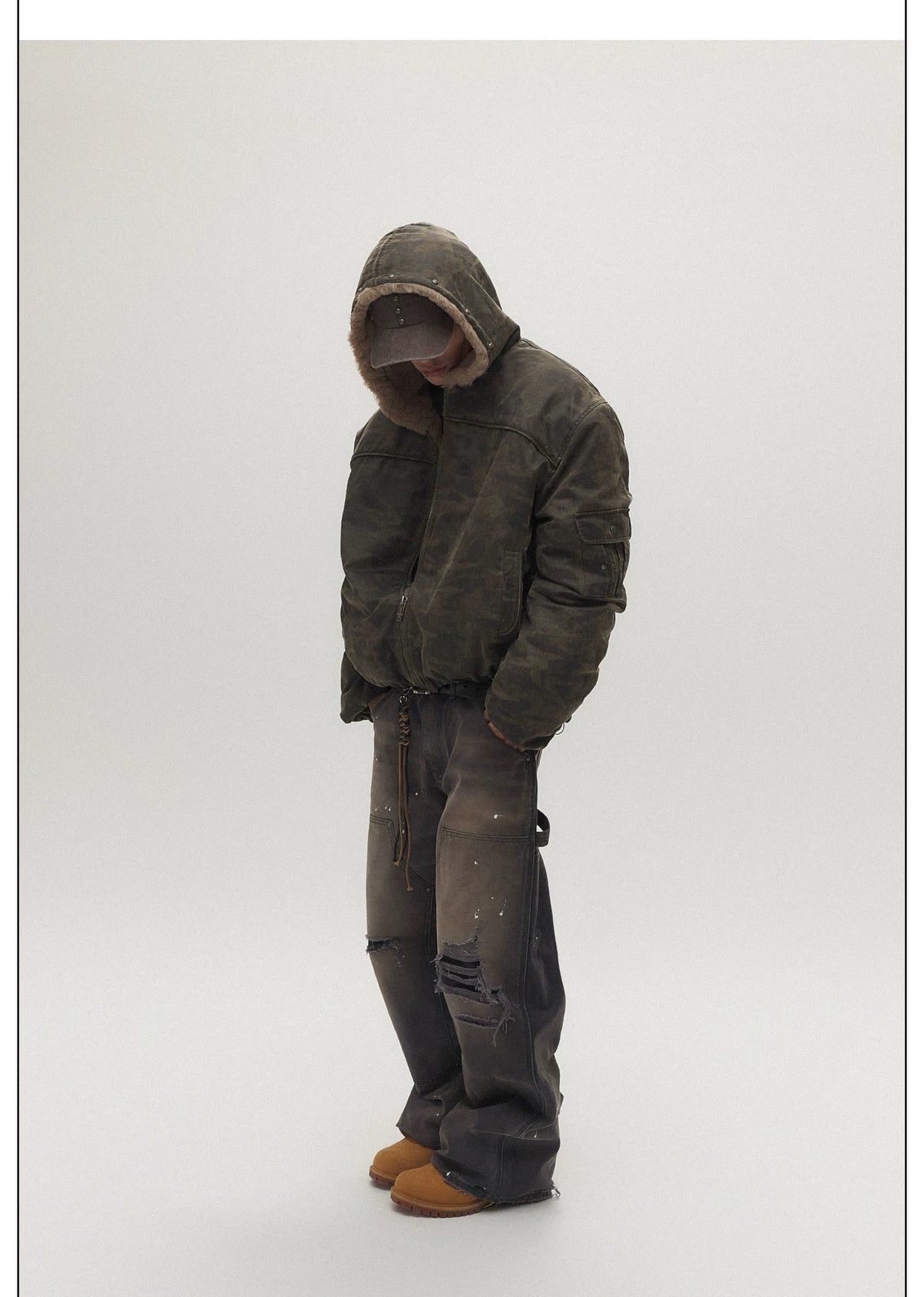 Dustland Sherpa-Lined Camo Hooded Jacket