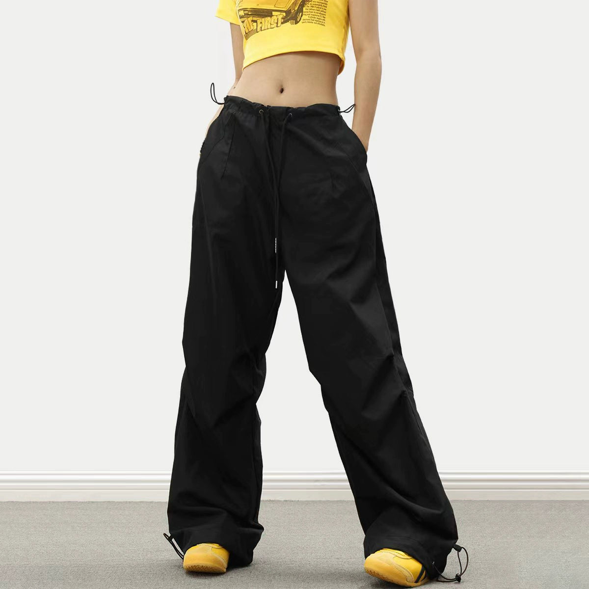 Parachute Wide-Leg Track Pants