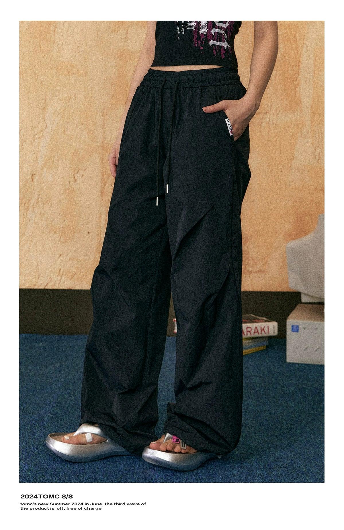 Ezek Wide -Bein -Kordelstringhosen - Unisex entspannte Fit Casual Hosen mit Taschen