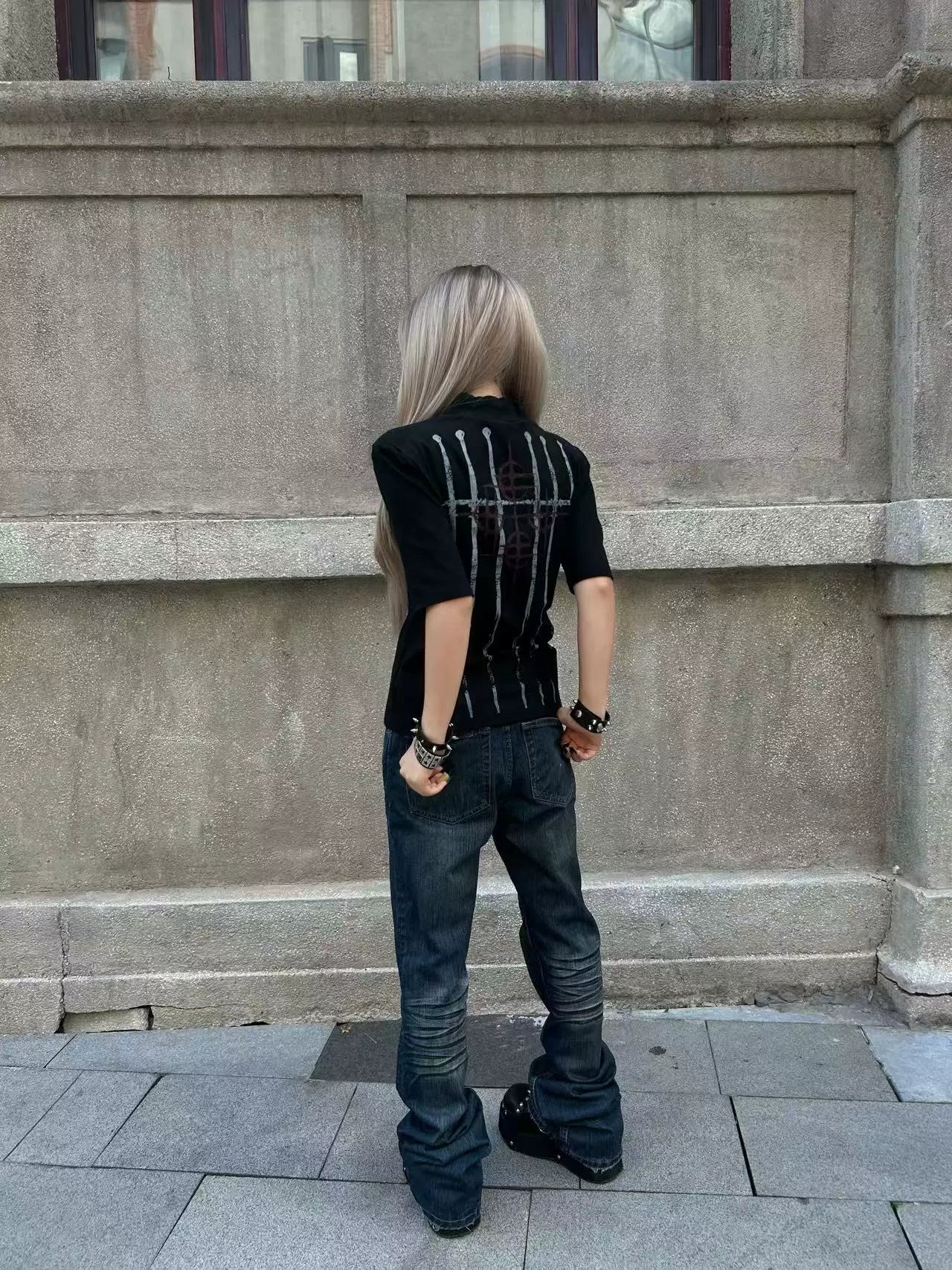 Crimson Sigil Spire Mockneck Tee