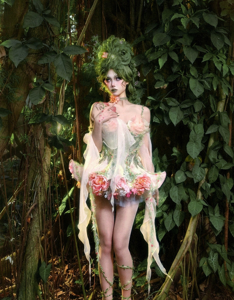 Garden Fairy Floral Dress Set