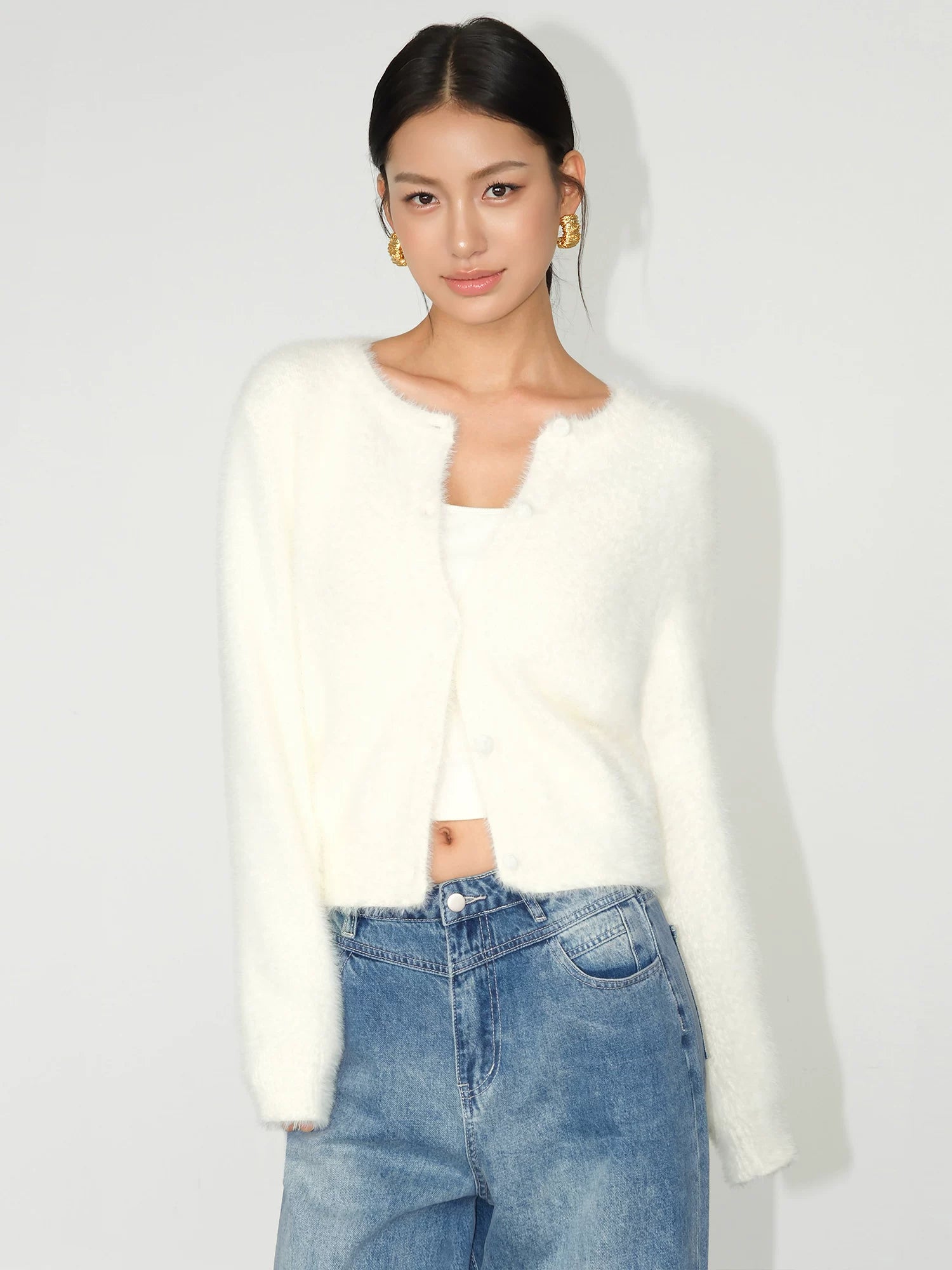 Soft Fluffy Cloud Fuzzy Cardigan