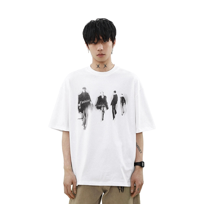 Runway Shadows Oversized Graphic Tee