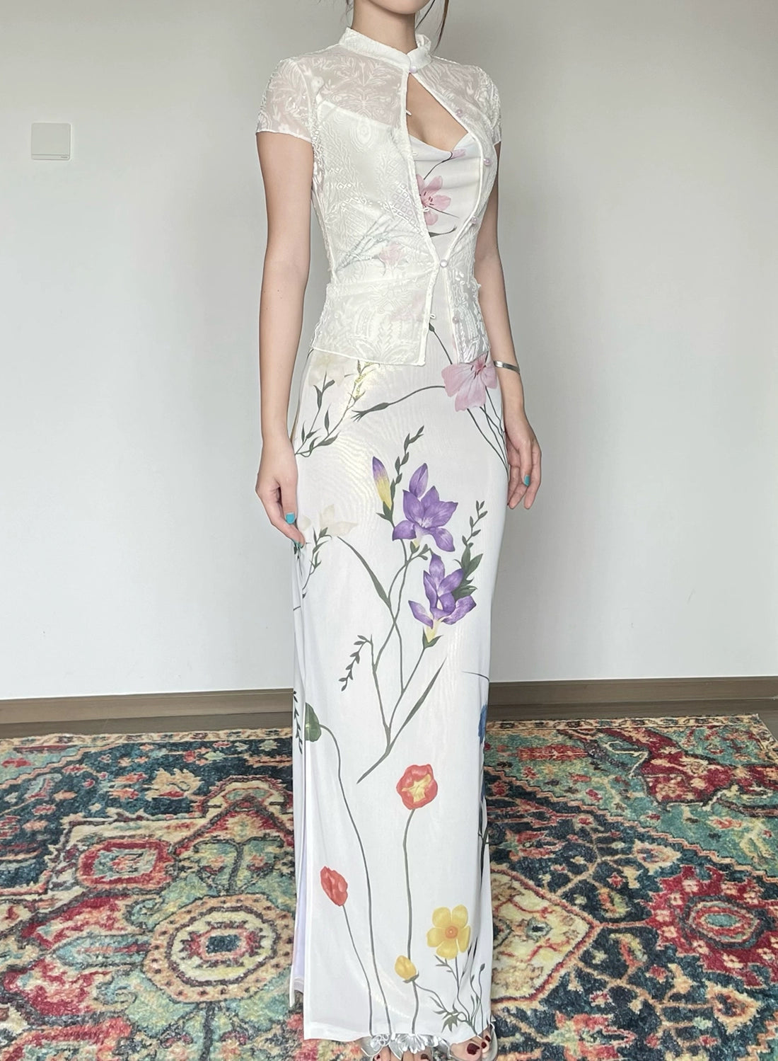 Lace Cheongsam Top