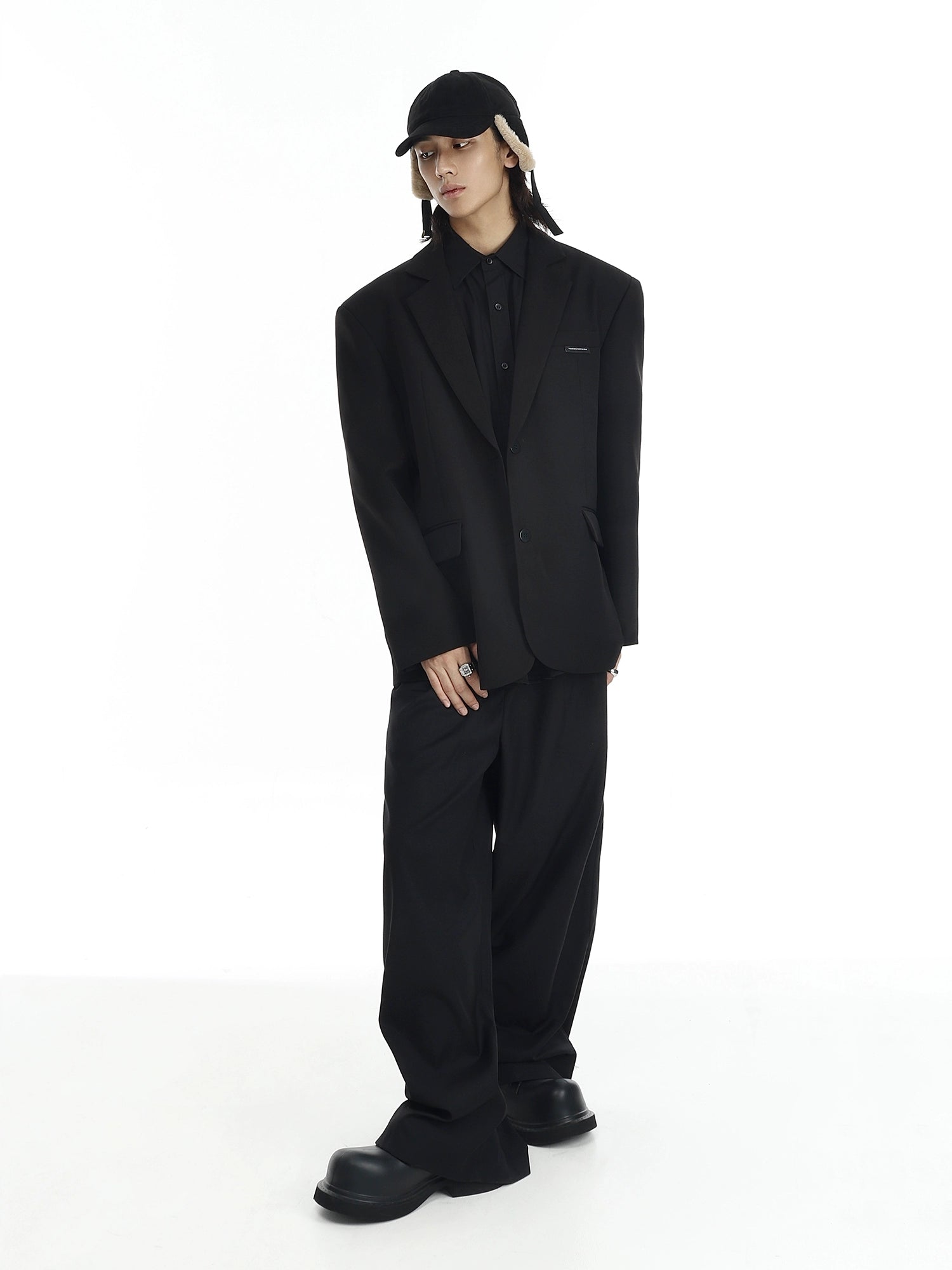 Classic Black Two Button Blazer