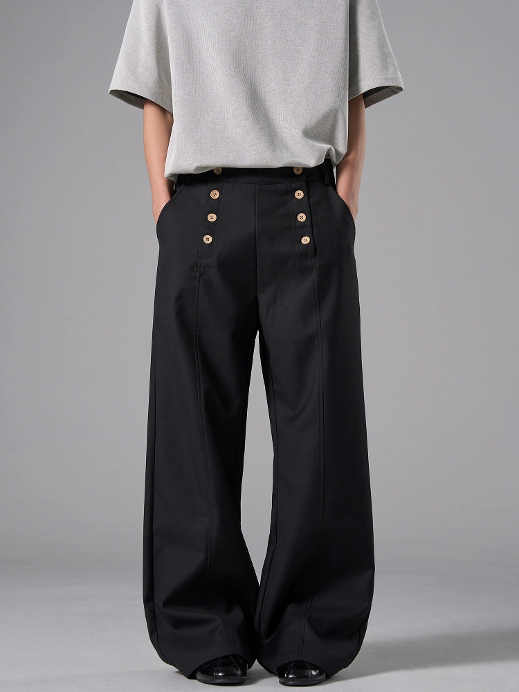 Harbor Brigade Button Wide Trousers