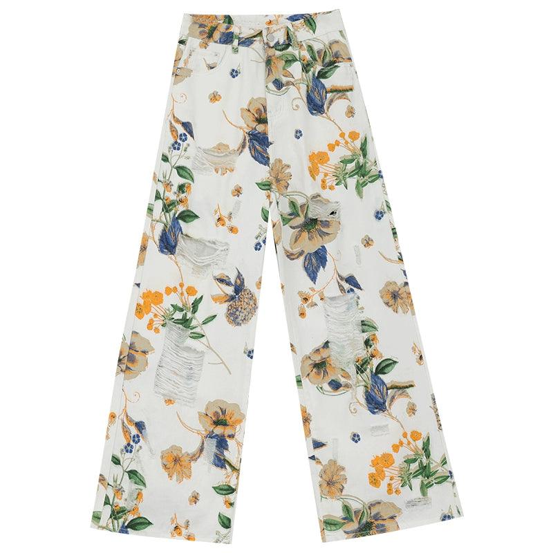 Breezy Bloom Delessed Wide Bein Jeans