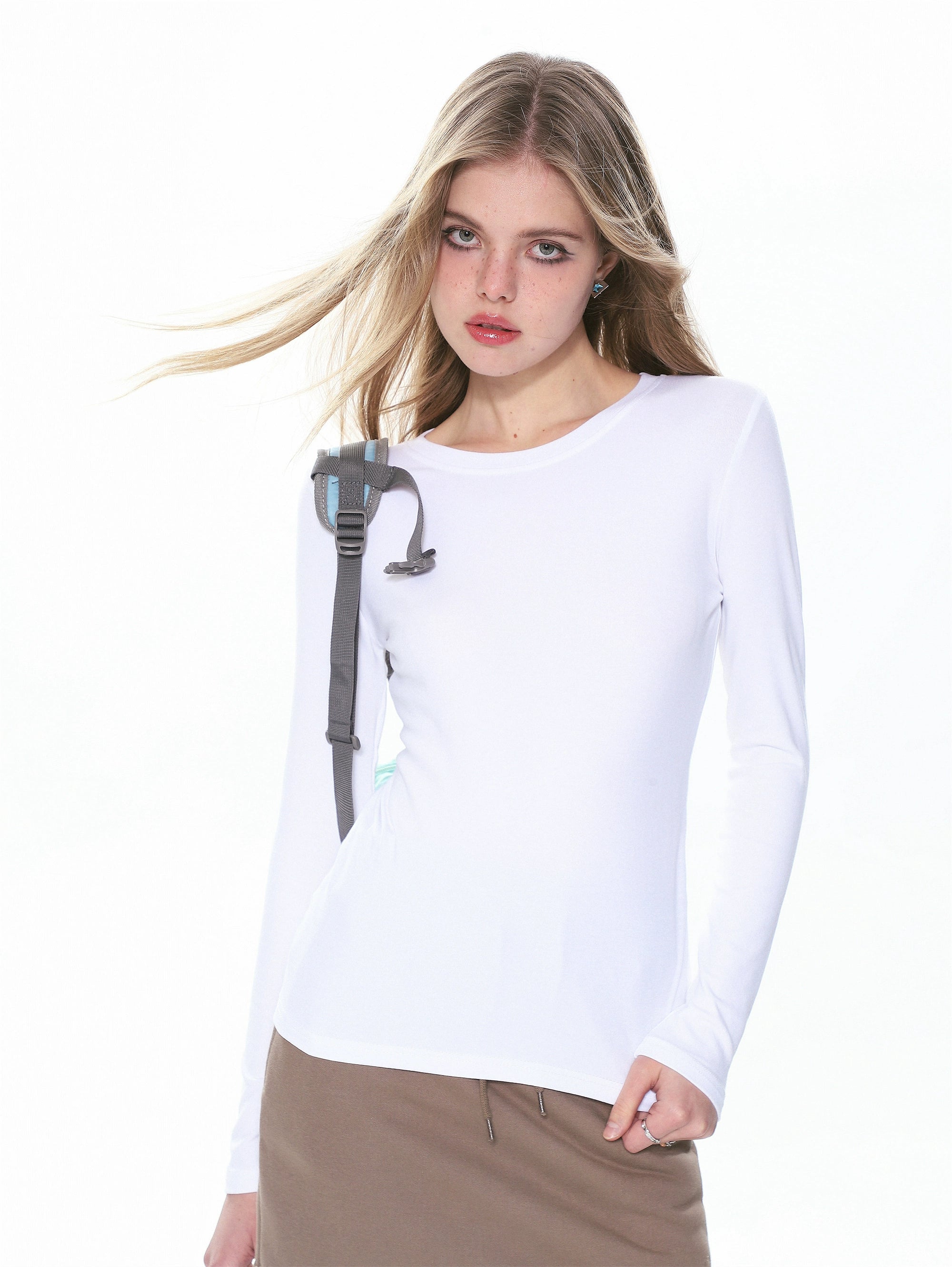 Rollkragenpullover Langarm-T-Shirt