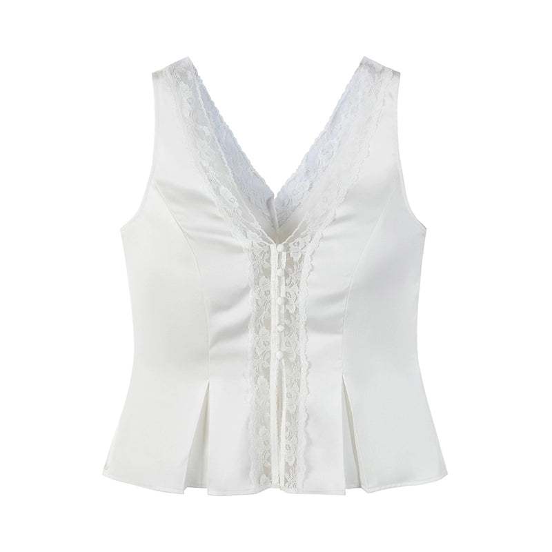 Ruffled Button Back Blouse