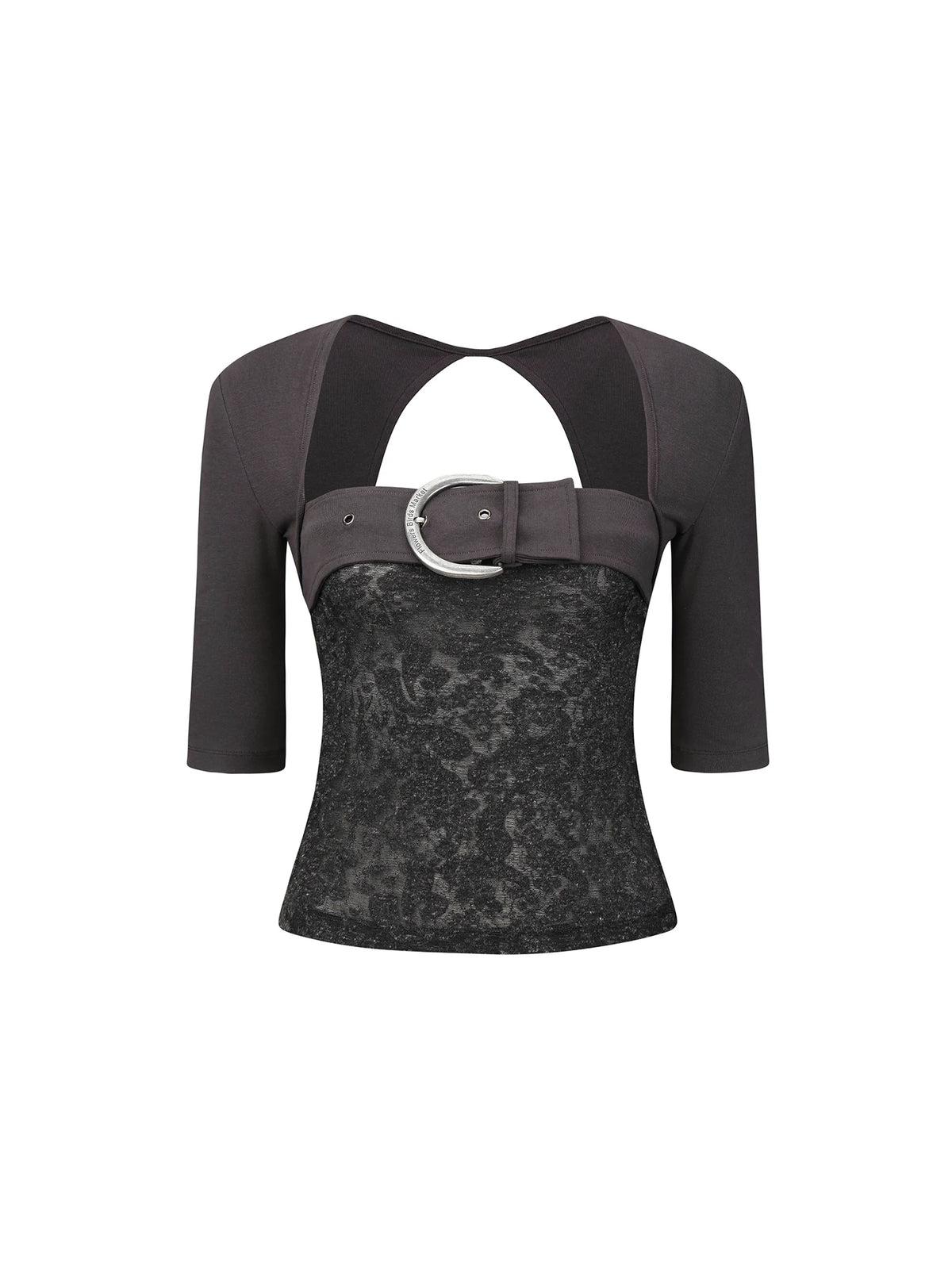 Vesper Buckle Lace Corset Top