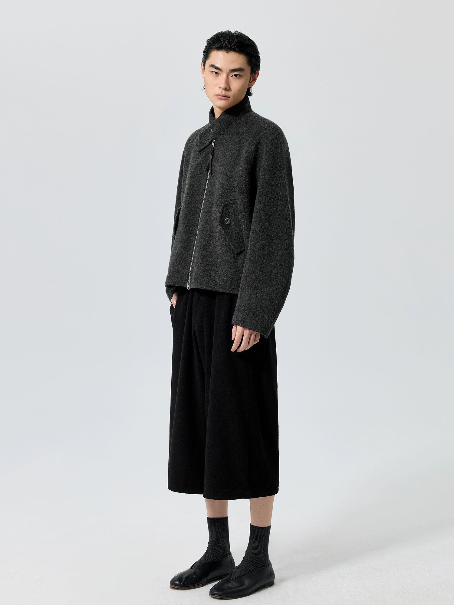 Mossbound Asymmetry Wool Jacket