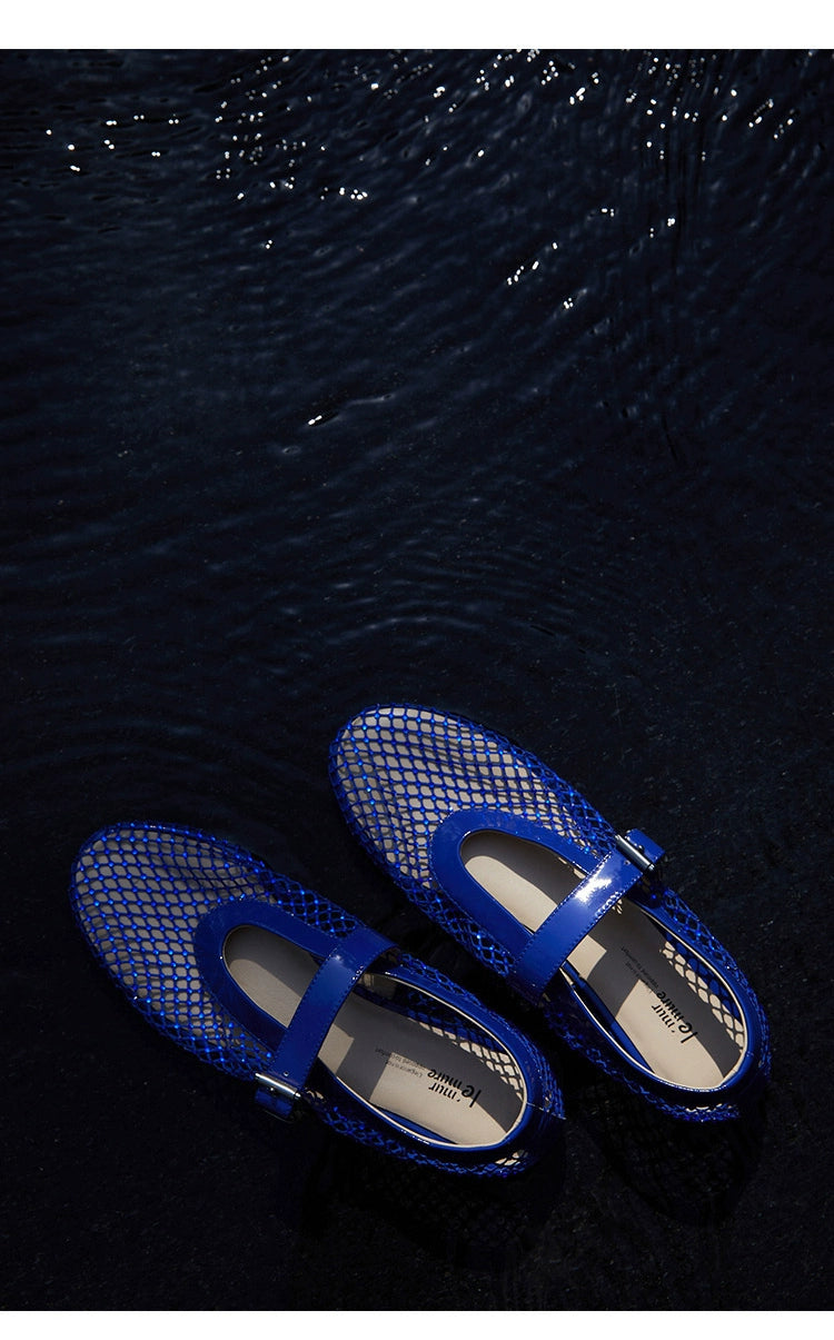 Mesh Mary Jane Ballet Flats