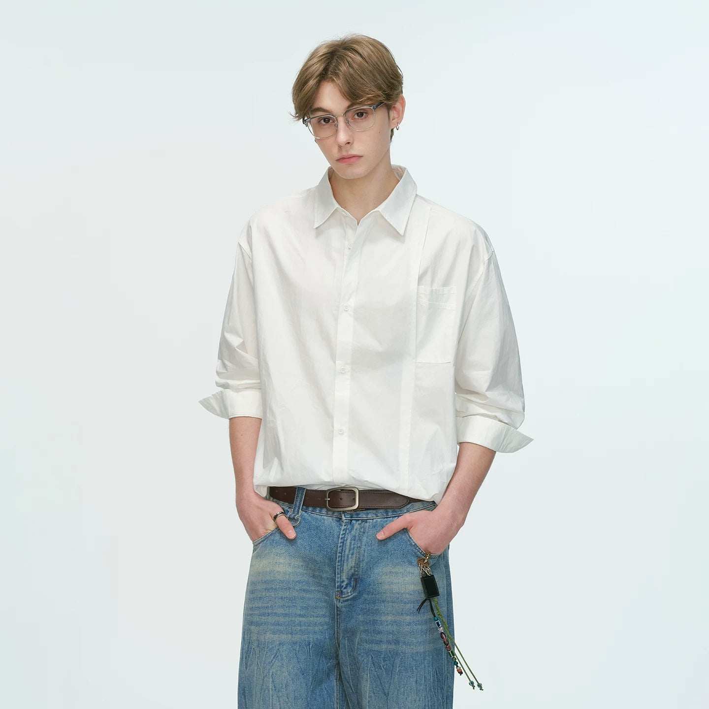 MonoFrame Relaxed Poplin Shirt