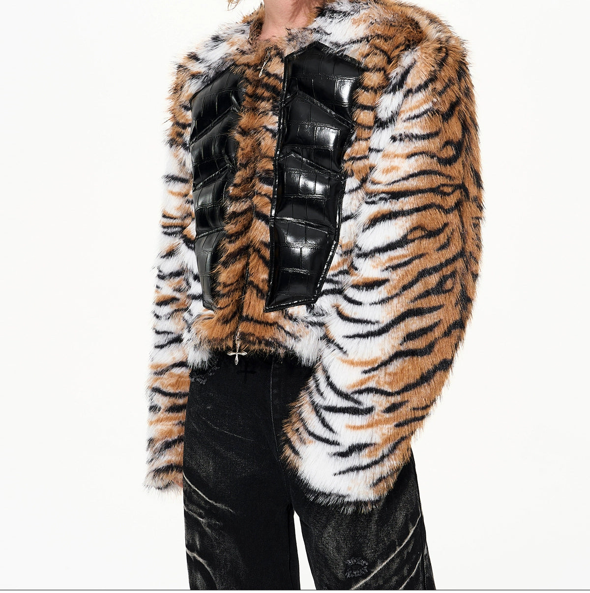 Cyber Striped Tiger Armor Jacket
