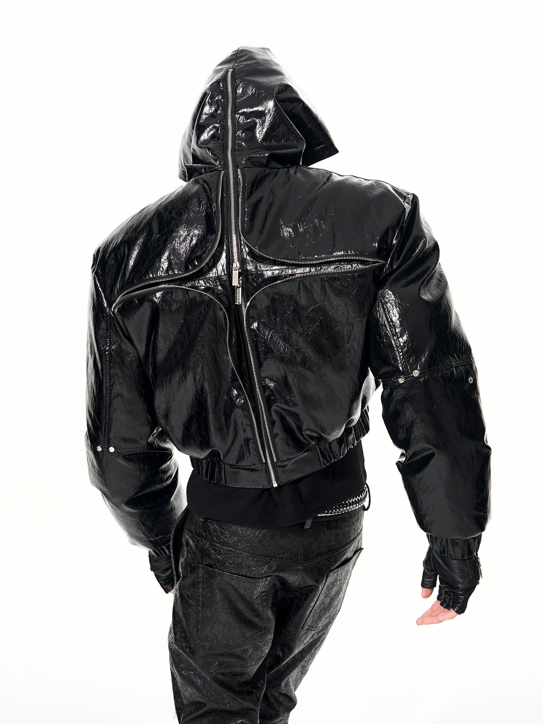 Void Storm Glare Crop Hoodie Jacket