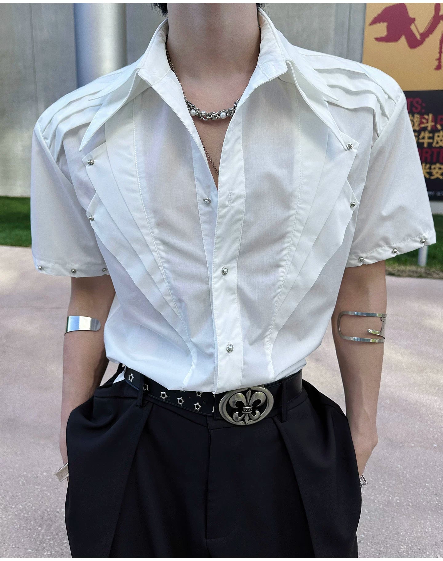 Aurora Spine Paneled Corset Shirt