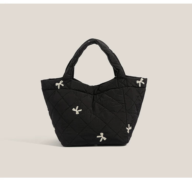 Midnight Bow Quilt Tote
